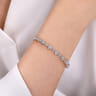 18K White Gold Diamond Bangle - 2.6 ct