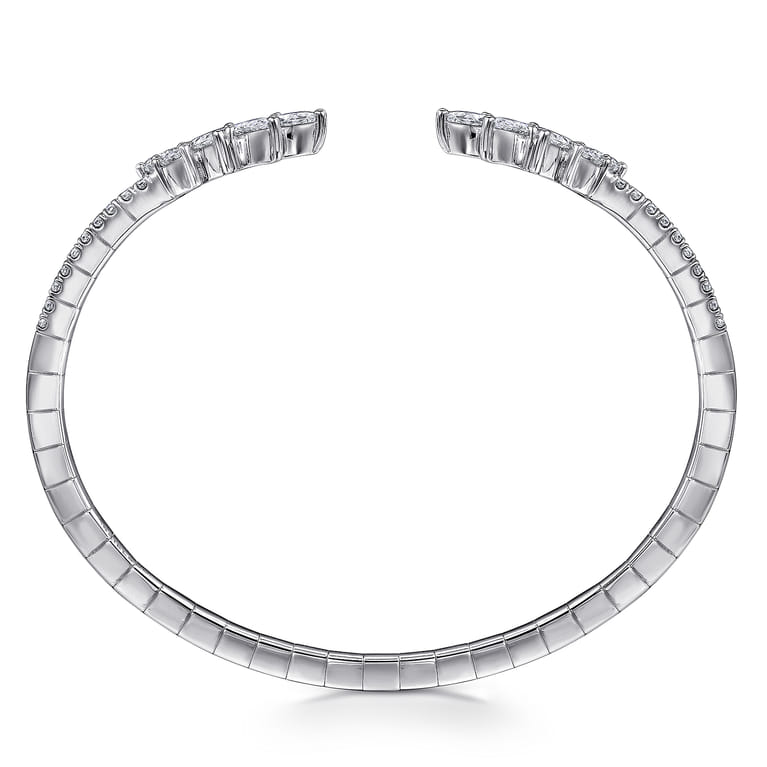 18K White Gold Diamond Bangle - 2.8 ct - Shot 3