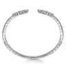 18K White Gold Diamond Bangle - 2.8 ct