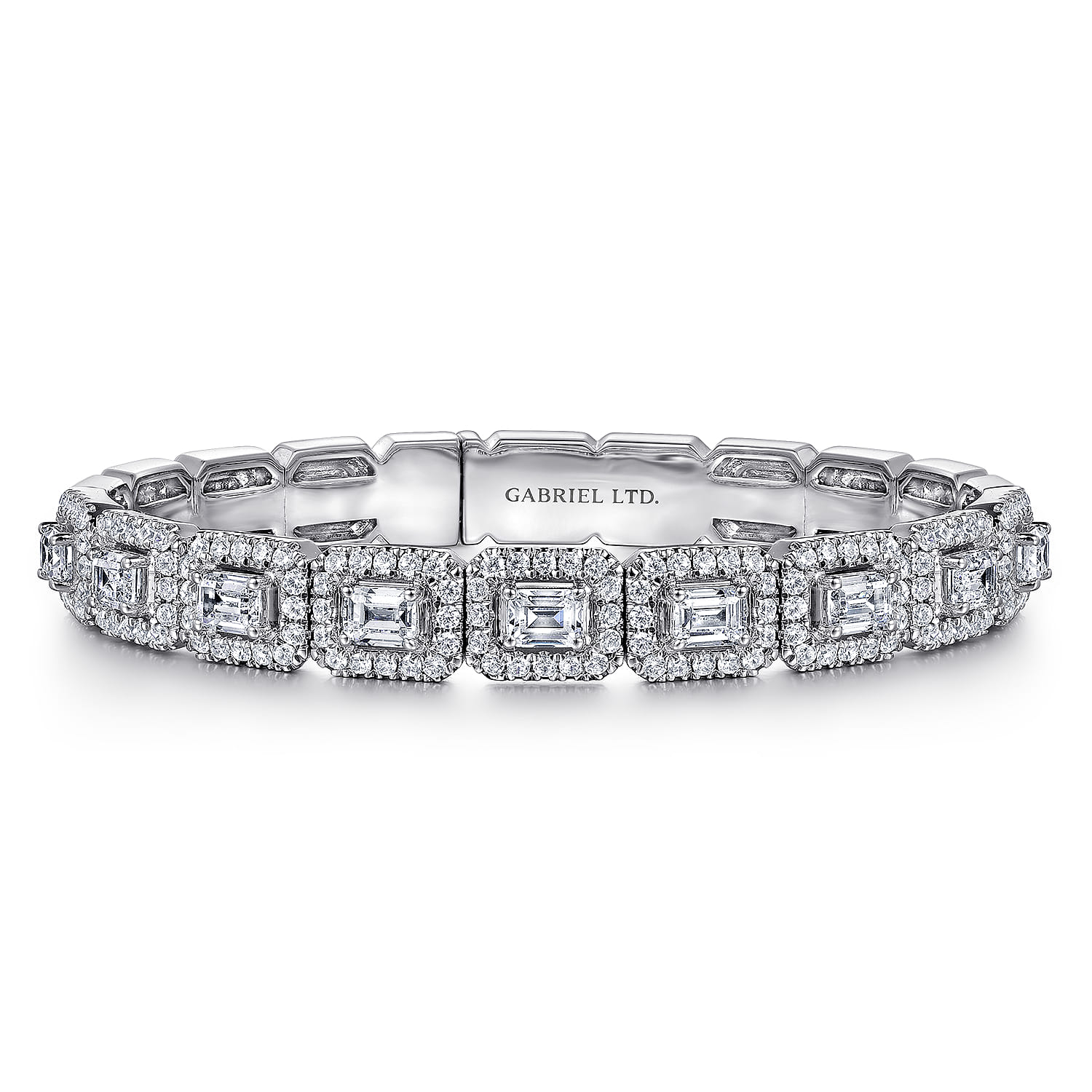 18K White Gold Diamond Bangle - 4.5 ct - Shot 1