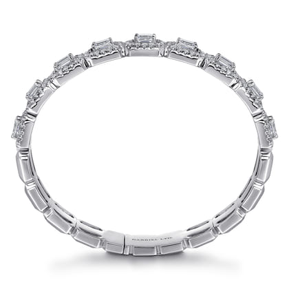 18K White Gold Diamond Bangle