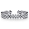 18K White Gold Diamond Bangle - 4.08 ct