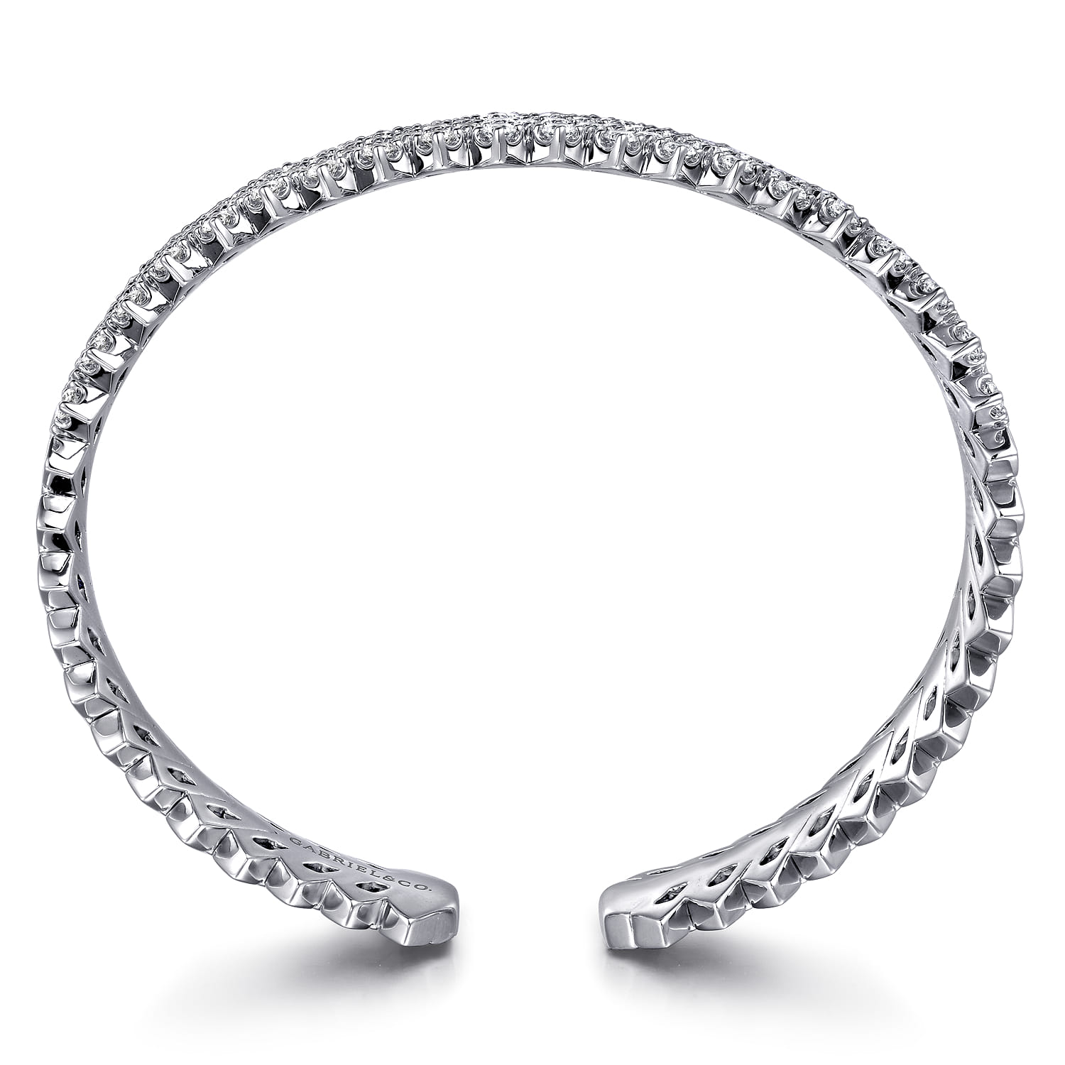 18K White Gold Diamond Bangle - 4.08 ct - Shot 3