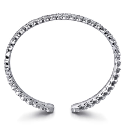 18K White Gold Diamond Bangle