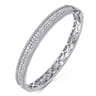 18K White Gold Diamond Bangle - 3.5 ct