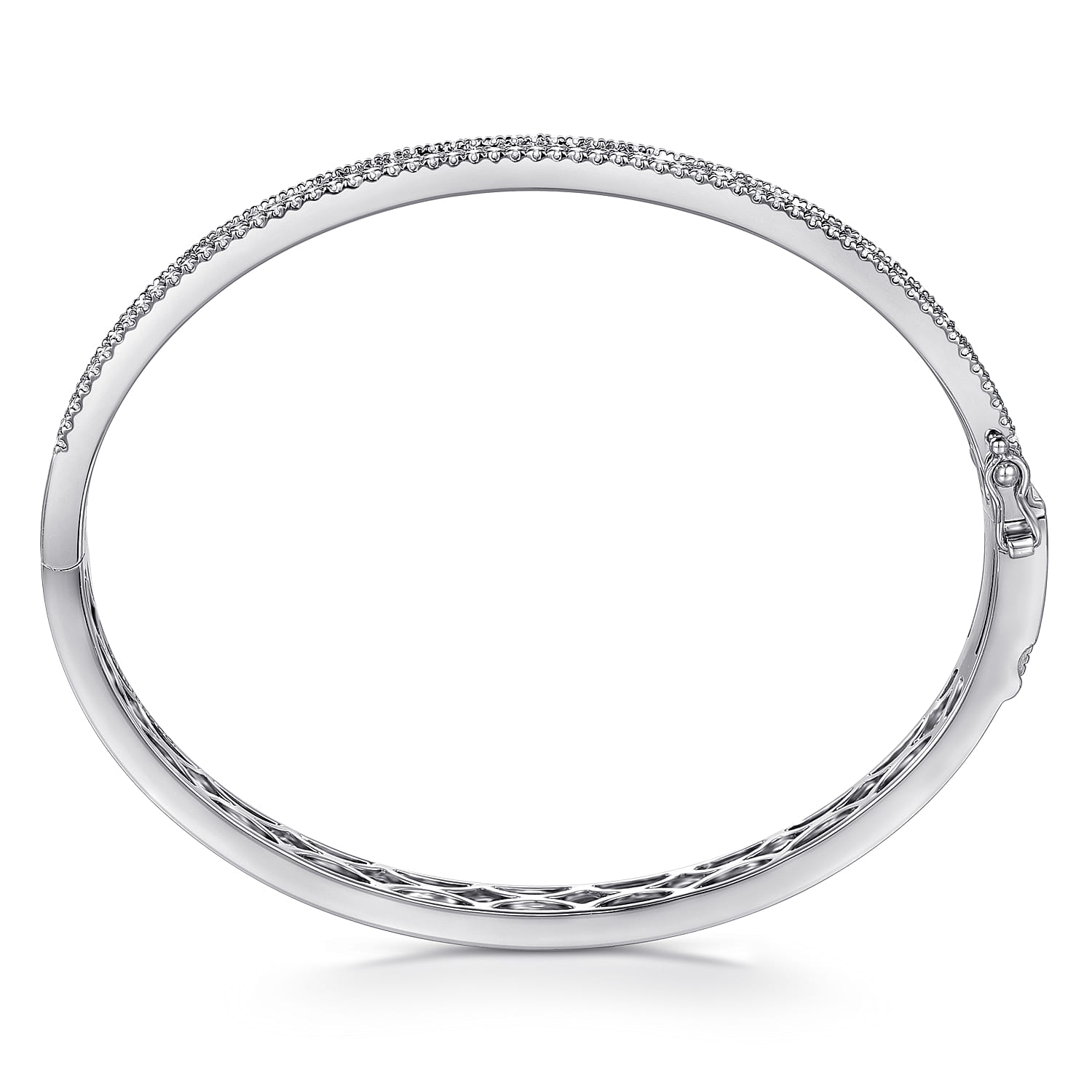 18K White Gold Diamond Bangle - 3.5 ct - Shot 3