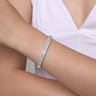 18K White Gold Diamond Bangle - 3.5 ct