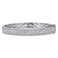 18K White Gold Diamond Bangle