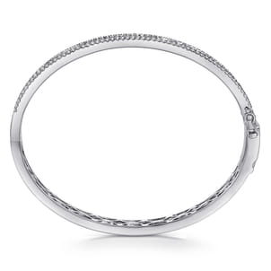 18K White Gold Diamond Bangle