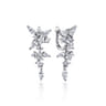 18K White Gold Diamond Burst Huggies - 2.7 ct