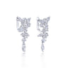 18K White Gold Diamond Burst Huggies - 2.7 ct