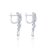 18K White Gold Diamond Burst Huggies - 2.7 ct