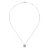 18K White Gold Diamond Burst Pendant Necklace - 0.95 ct