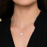 18K White Gold Diamond Burst Pendant Necklace - 0.95 ct