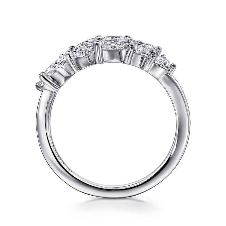 18K White Gold Diamond Bypass Ring - 1.5 ct - Shot 2