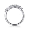 18K White Gold Diamond Bypass Ring - 1.5 ct