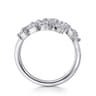 18K White Gold Diamond Bypass Ring - 2.2 ct
