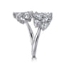 18K White Gold Diamond Bypass Ring - 2.2 ct