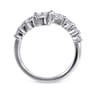 18K White Gold Diamond Bypass Ring - 1.5 ct