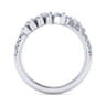 18K White Gold Diamond Bypass Ring - 2.05 ct