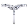 18K White Gold Diamond Bypass Ring - 2.05 ct