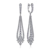 18K White Gold Diamond Chandelier Earrings - 3.3 ct