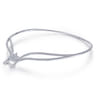 18K White Gold Diamond Choker Necklace with Floral Center - 4.67 ct
