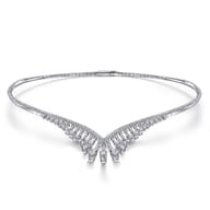 18K White Gold Diamond Choker Necklace