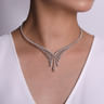 18K White Gold Diamond Choker Necklace - 4.57 ct
