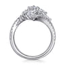18K White Gold Diamond Cluster Statement Ring - 2.36 ct