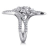 18K White Gold Diamond Cluster Statement Ring - 2.36 ct