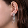 18K White Gold Diamond Drop Earrings - 5.1 ct