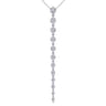 18K White Gold Diamond Drop Necklace - 2.71 ct