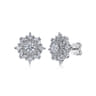 18K White Gold Diamond Earrings - 1.05 ct