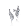 18K White Gold Diamond Earrings - 2 ct