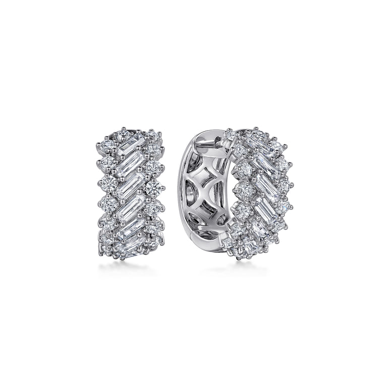 18K White Gold Diamond Earrings - 1.85 ct - Shot 1