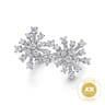 18K White Gold Diamond Floral Open Ladies Ring - 2.5 ct