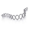 18K White Gold Diamond Link Bangle - 3.21 ct