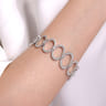 18K White Gold Diamond Link Bangle - 3.21 ct