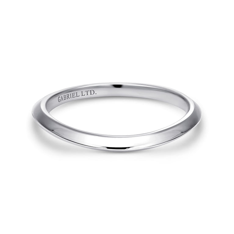 18K White Gold Diamond Matching Wedding Band - Shot 1