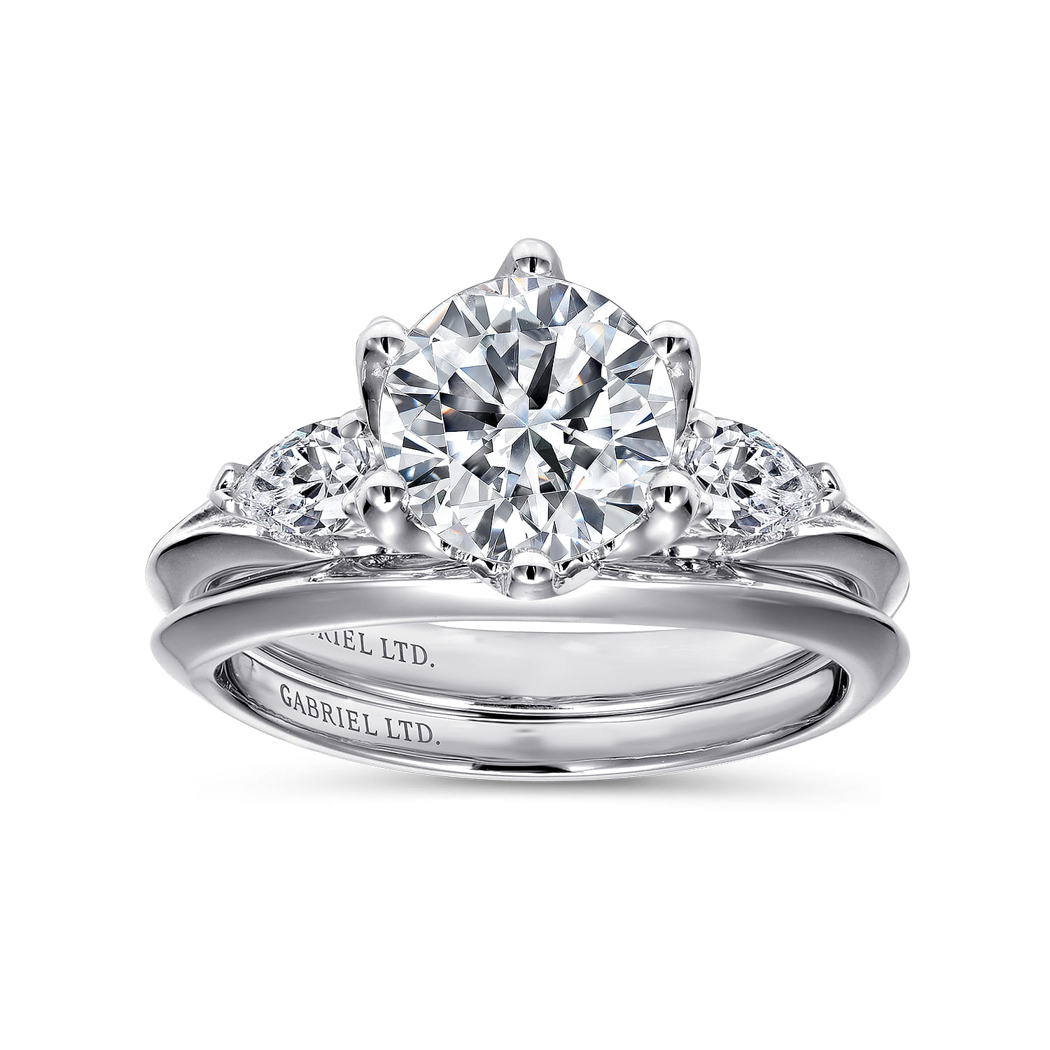 18K White Gold Diamond Matching Wedding Band - Shot 4