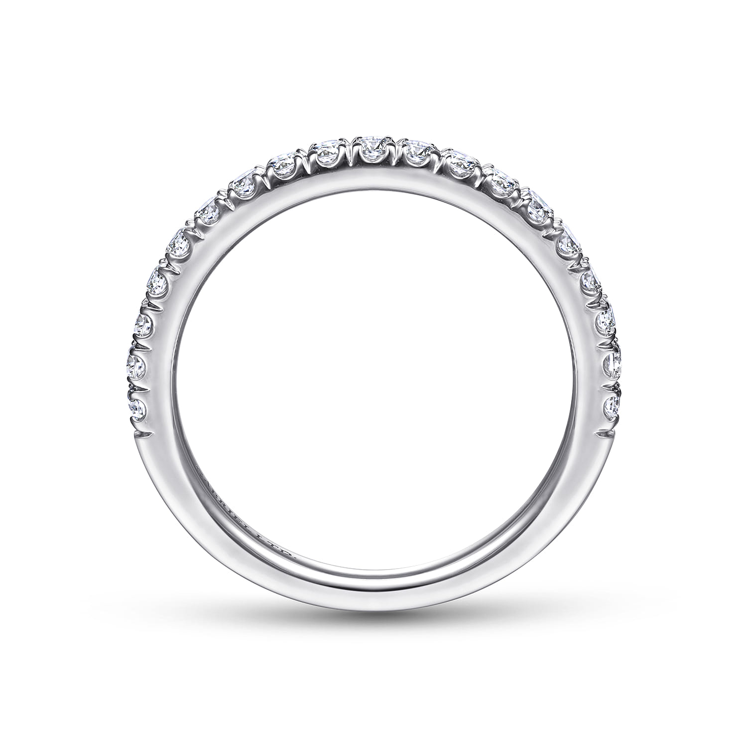 18K White Gold Diamond Matching Wedding Band - 0.39 ct - Shot 2
