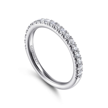 18K White Gold Diamond Matching Wedding Band