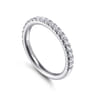 18K White Gold Diamond Matching Wedding Band - 0.39 ct