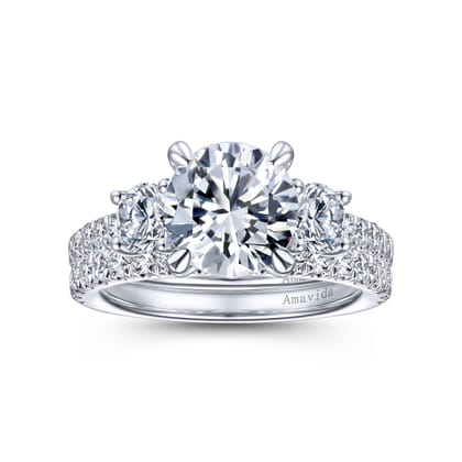 18K White Gold Diamond Matching Wedding Band