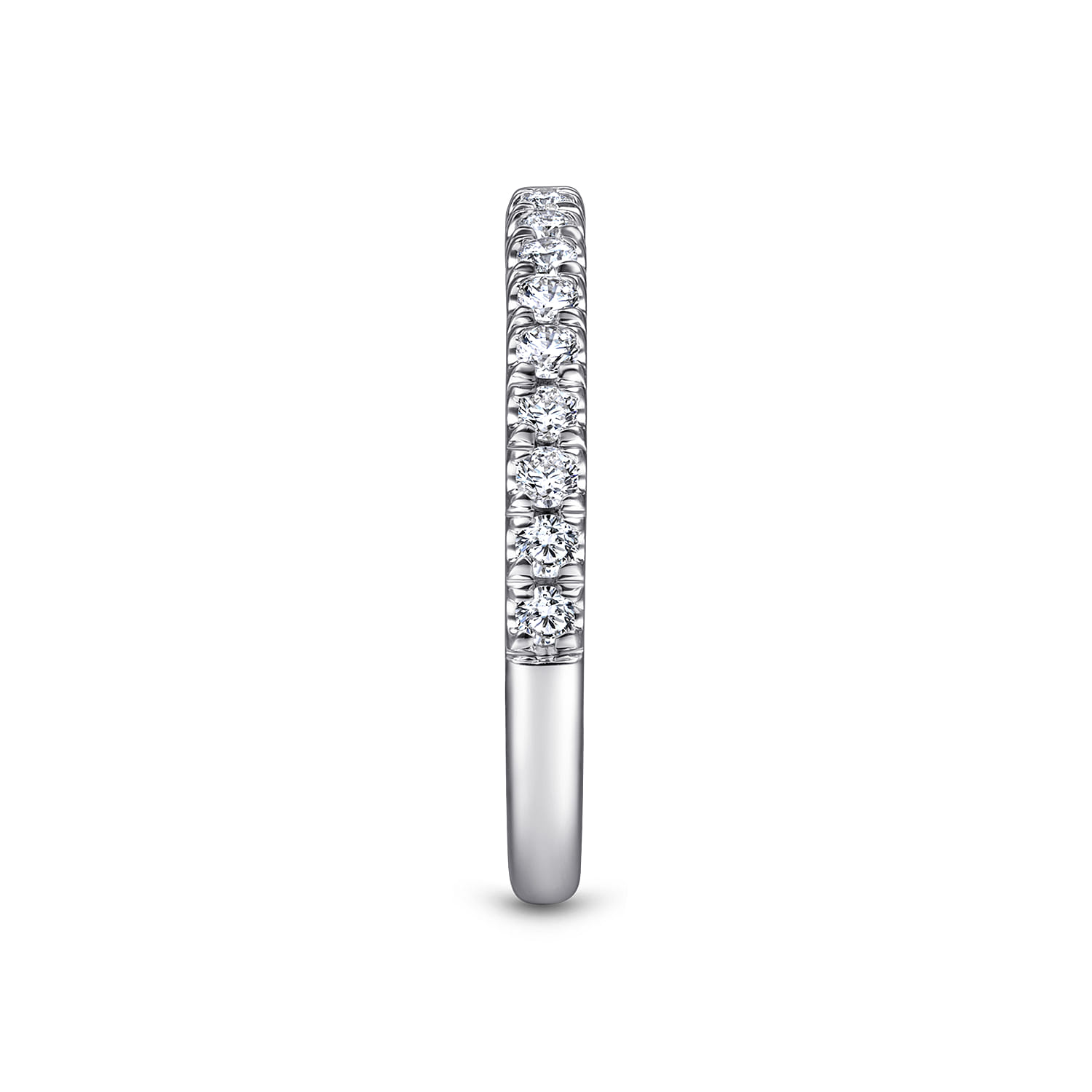18K White Gold Diamond Matching Wedding Band - 0.39 ct - Shot 5