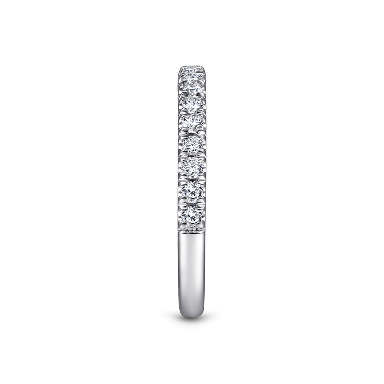 18K White Gold Diamond Matching Wedding Band - 0.39 ct - Shot 5