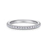 18K White Gold Diamond Matching Wedding Band - 0.26 ct
