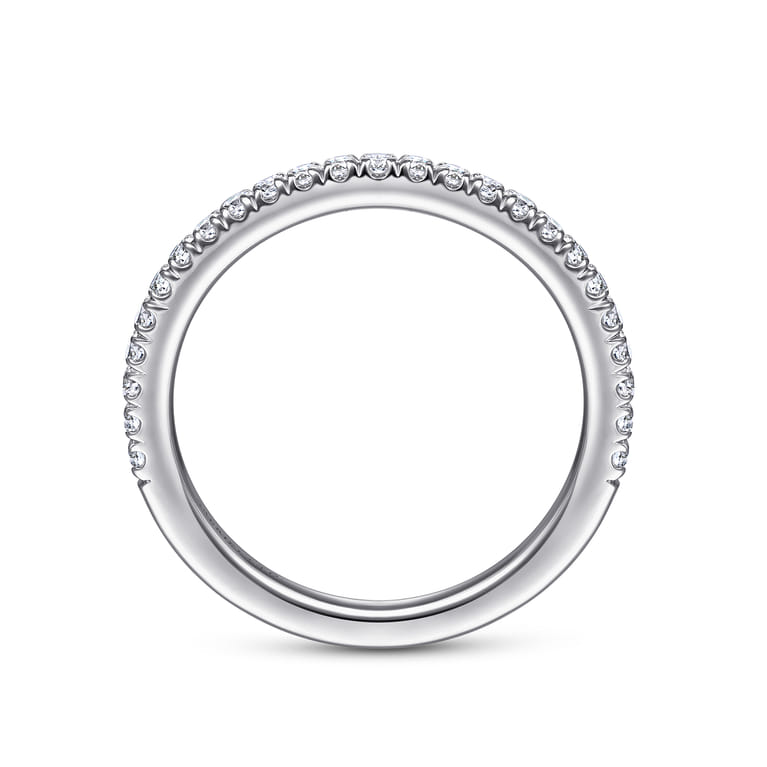 18K White Gold Diamond Matching Wedding Band - 0.26 ct - Shot 2