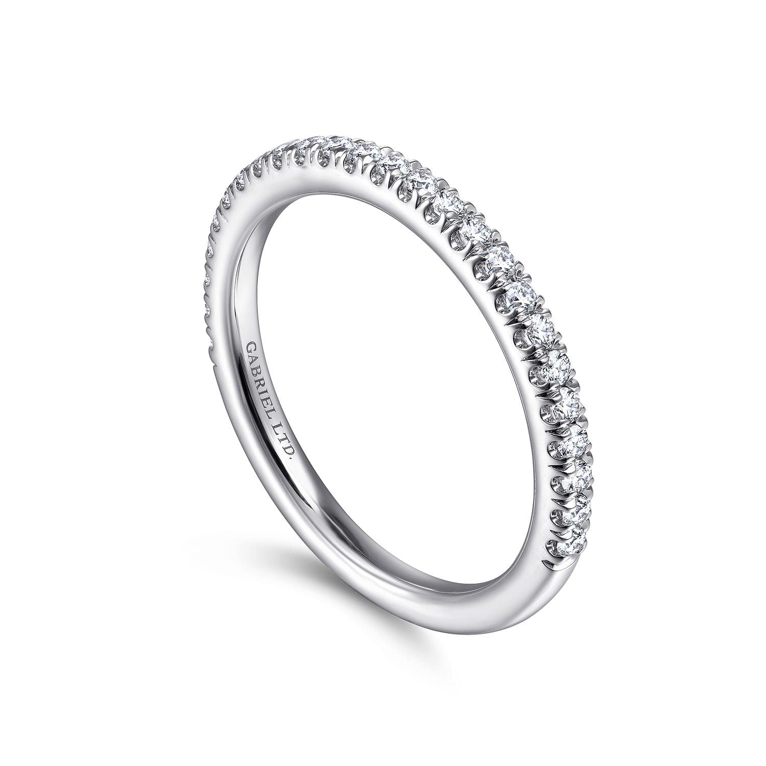 18K White Gold Diamond Matching Wedding Band - 0.26 ct - Shot 3